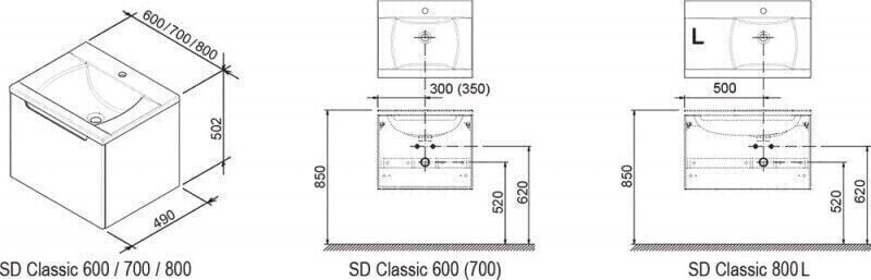 Тумба sd 800 classic