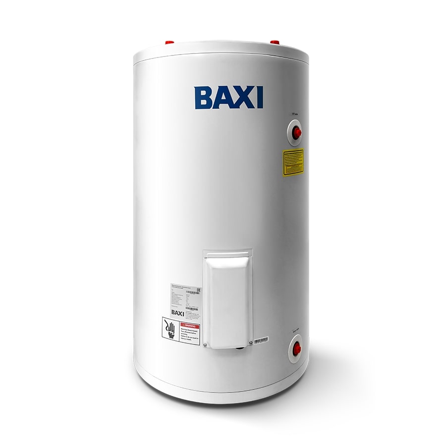 BAXI Бойлер UBC 200 л белый напольный, комбинированный с ТЭНОМ  (теплообменник 30.6 кВт, ТЭН 3 кВт)