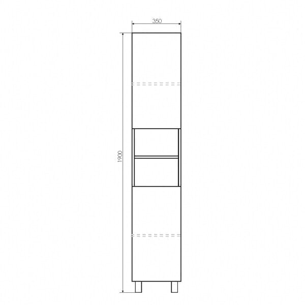 Бремен 35 шкаф колонна дуб белый comforty