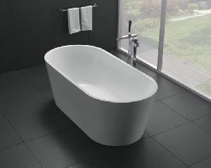 BelBagno BB71-1700 Отдельностоящая, овальная акриловая ванна в комплекте со сливом-переливом цвета хром. 1700x800x600