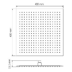 Wasser Kraft A119 Верхний душ, 400x400 мм, нержавеющая сталь