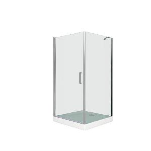 GoodDoor PANDORA CR-90-C-CH Душевой уголок 900*900*1850 Г-образный, стекло прозрачное, прфиль хром