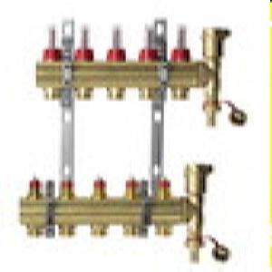 Danfoss 088U0725 Комплект коллекторов FHF-5F set с расходомерами, кронштейнами и воздухоотводчиками, 5 конт.