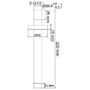 Wasser Kraft A068 WK Потолочный излив для душа  А068  h 200мм