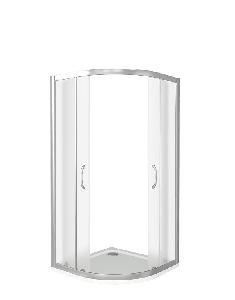 GoodDoor LATTE R-90-G-WE Душевое ограждение 900*900*1850 (стекло матовое, профиль белый)